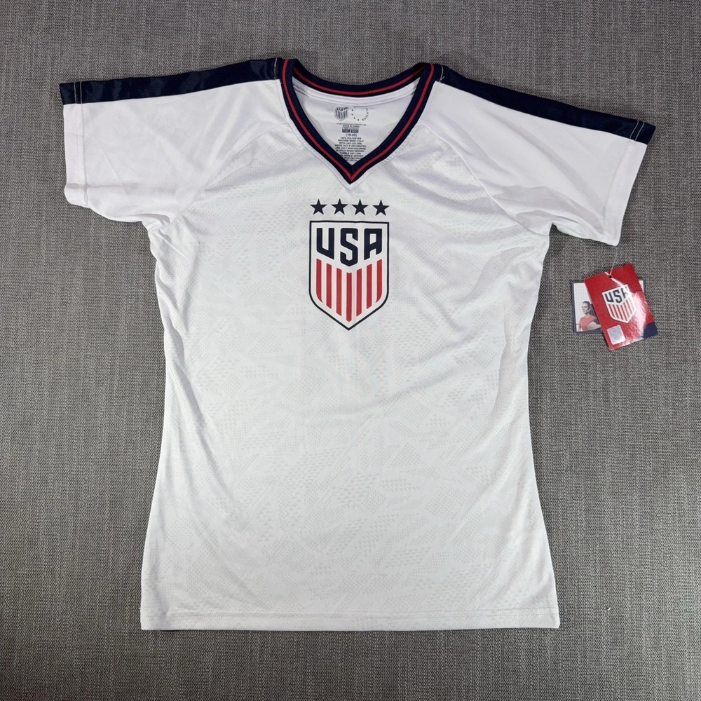 United States Womens National Team Jersey Girls 18 YXL White Soccer Smith 11